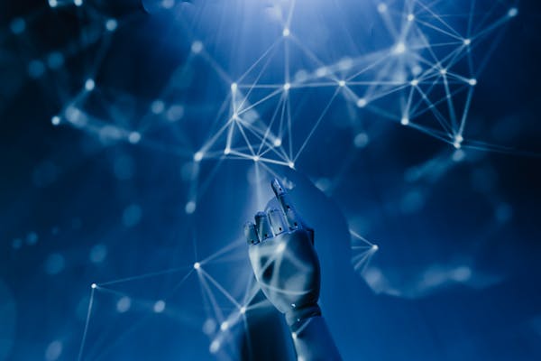 AI and machine learning technology visualization